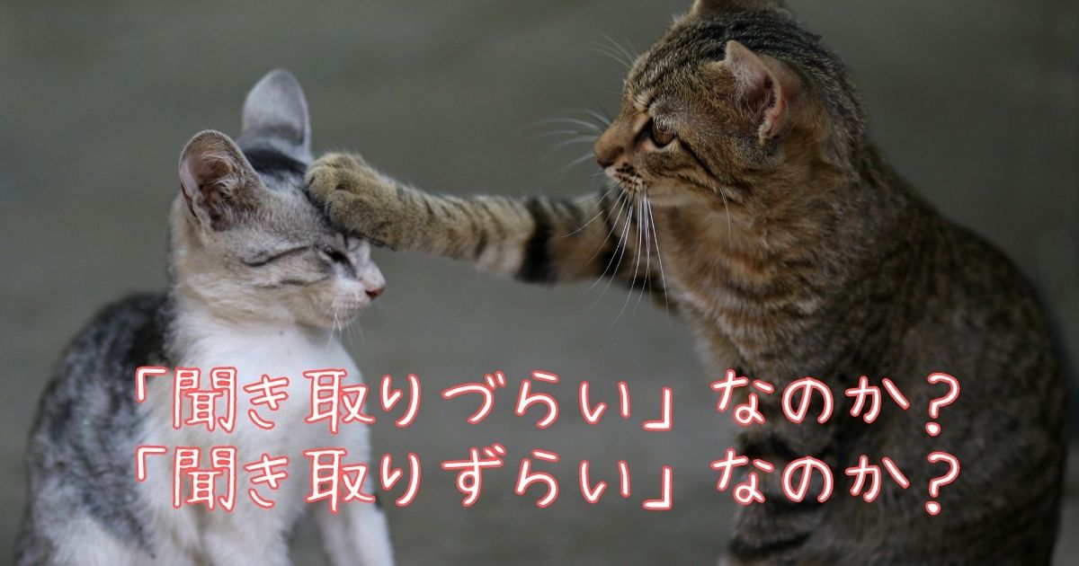 難しい日本語「聞き取りづらい」なのか「聞き取りづらい」なのか